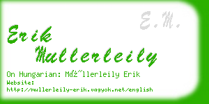 erik mullerleily business card